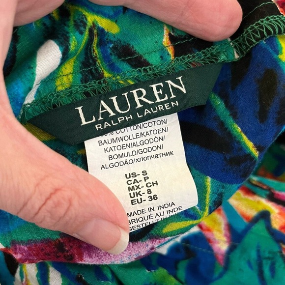 Lauren Ralph Lauren Farrah Swim Cover Up Dress Tropical Print Colorful - Picture 8 of 9